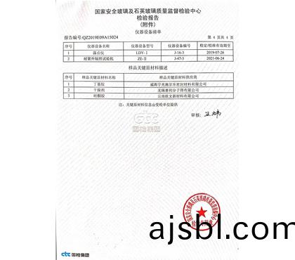 中空玻(bo)瓈檢驗報告
